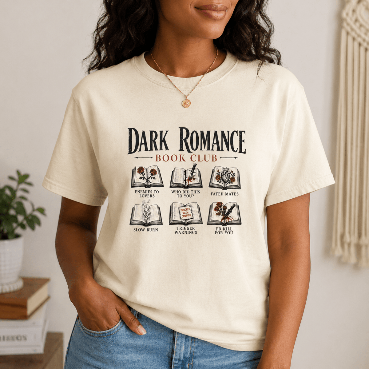 Dark Romance Book Club Graphic Tee - T - SHIRT - TheSpinedLife