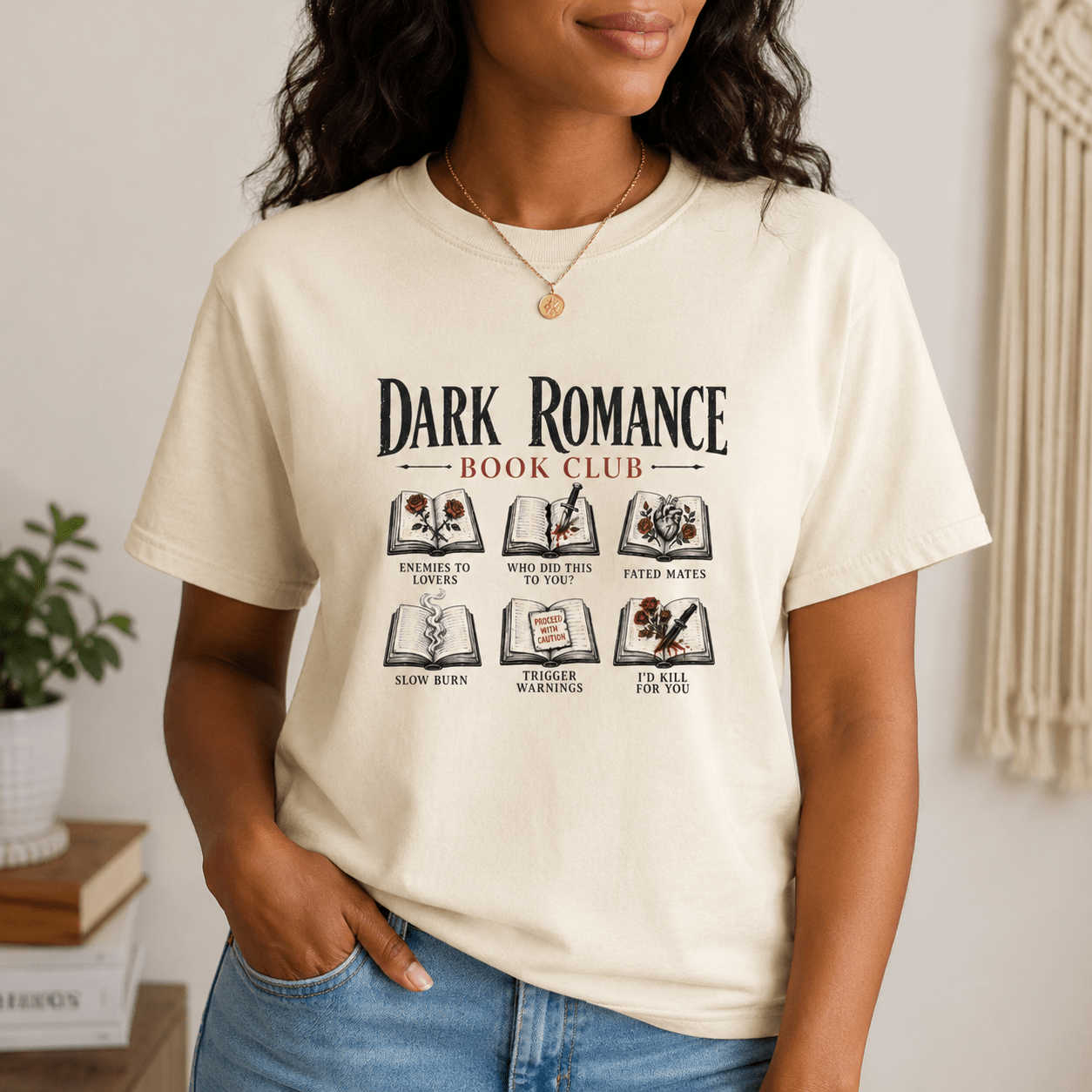 Dark Romance Book Club Graphic Tee - T - SHIRT - TheSpinedLife