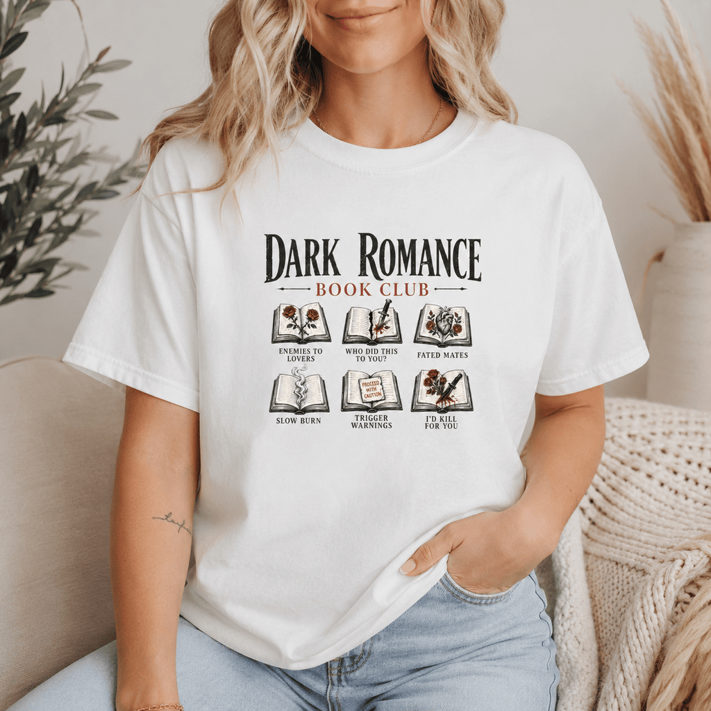 Dark Romance Book Club Graphic Tee - T - SHIRT - TheSpinedLife