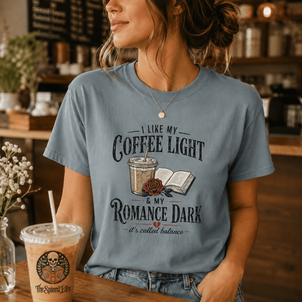 Coffee Light Romance Dark Graphic Tee - T - SHIRT - TheSpinedLife