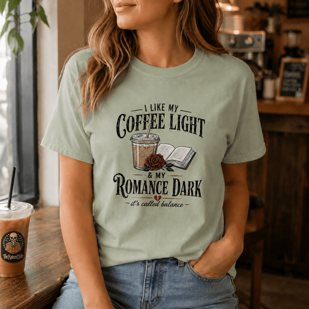 Coffee Light Romance Dark Graphic Tee - T - SHIRT - TheSpinedLife