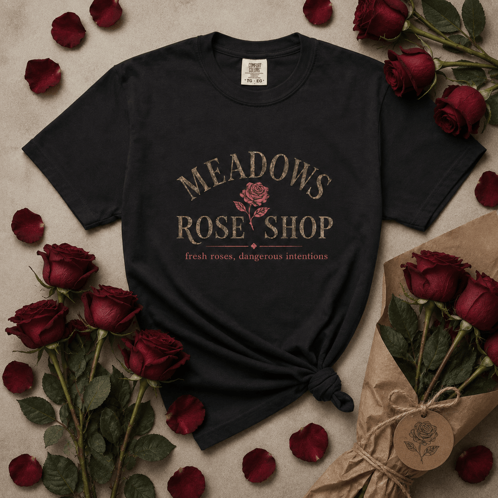 Meadows Rose Shop Graphic Tee - T - SHIRT - TheSpinedLife