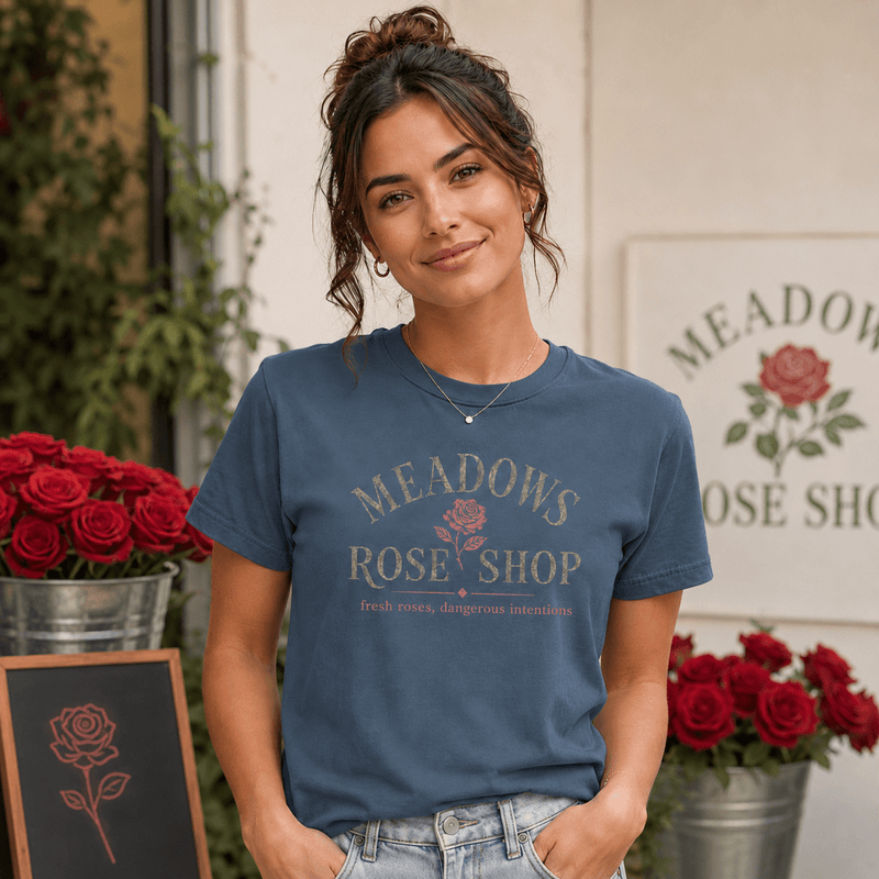 Meadows Rose Shop Graphic Tee - T - SHIRT - TheSpinedLife