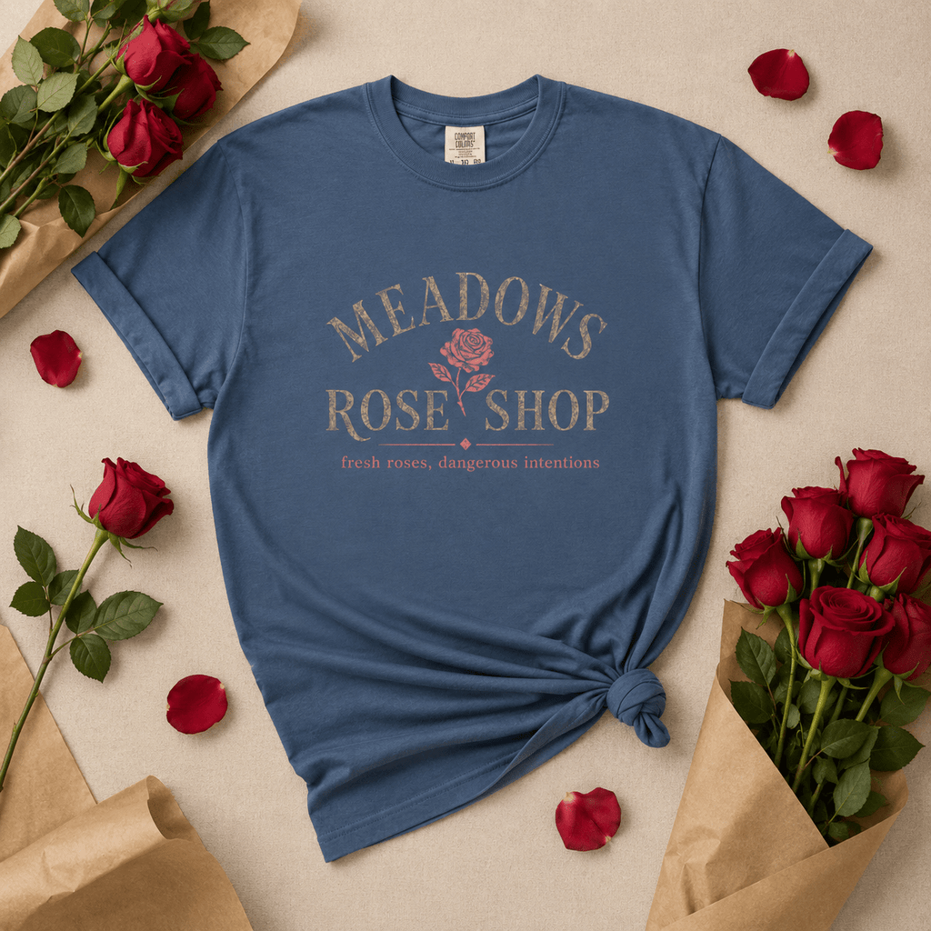Meadows Rose Shop Graphic Tee - T - SHIRT - TheSpinedLife