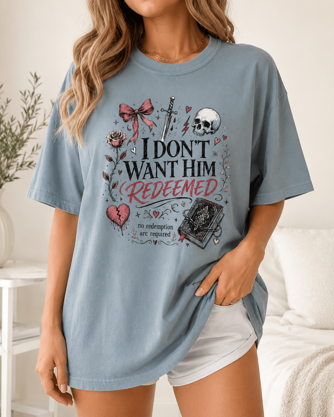 I Don't Want Him Redeemed Graphic Tee - T - SHIRT - TheSpinedLife