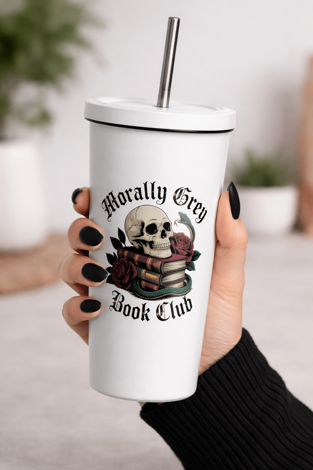 Morally Grey Book Club Tumbler - DRINKWARE - TheSpinedLife