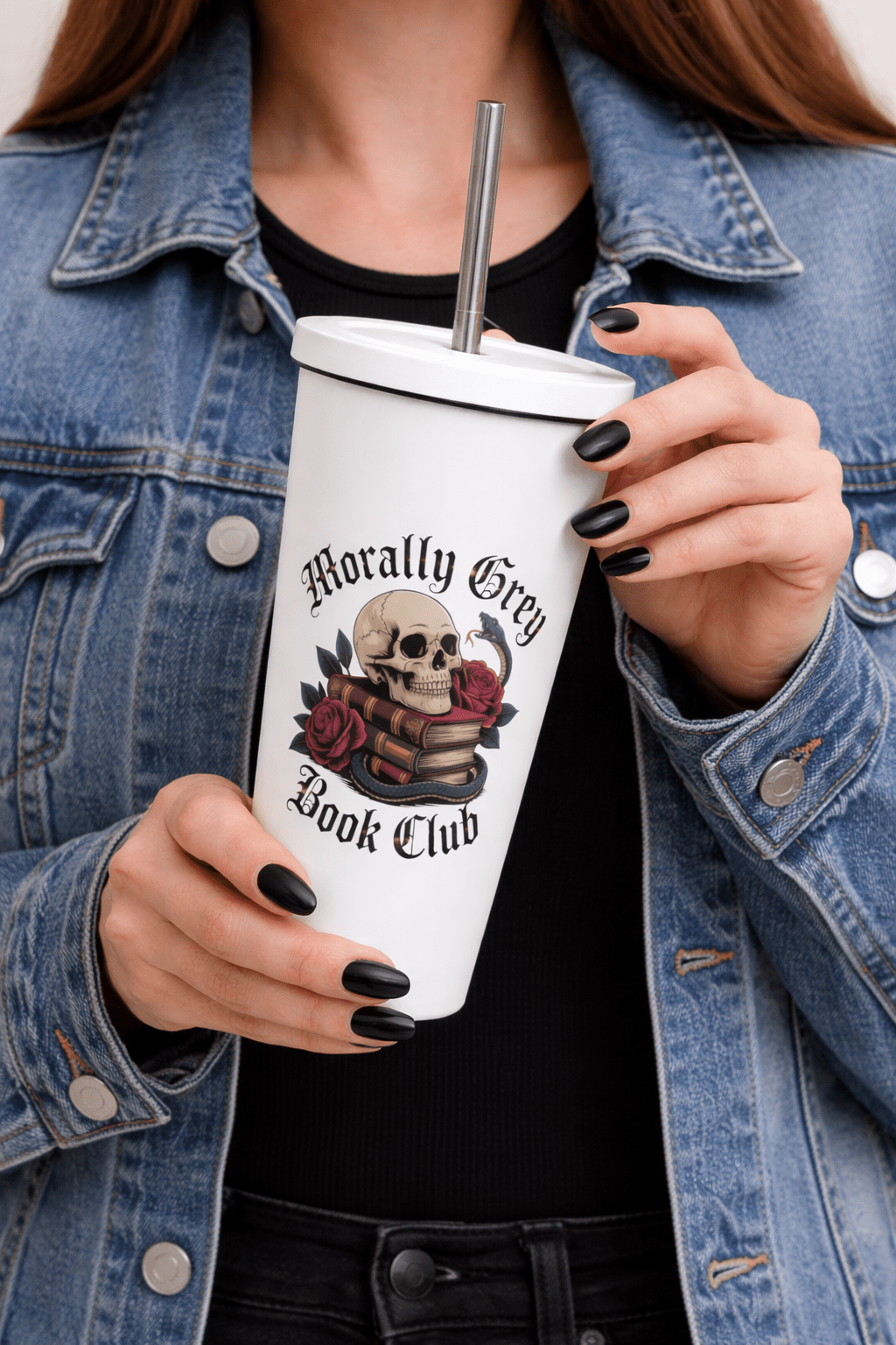 Morally Grey Book Club Tumbler - DRINKWARE - TheSpinedLife