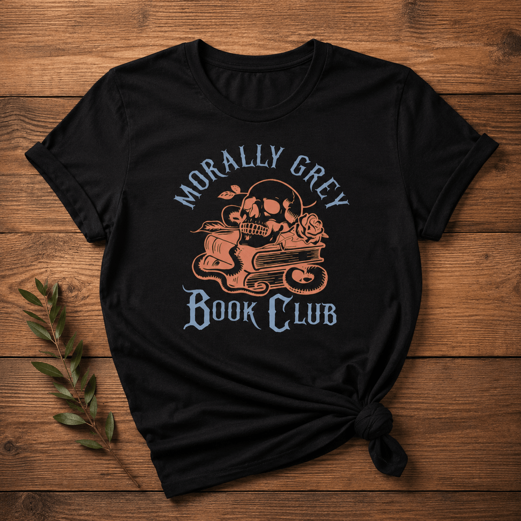 Morally Grey Book Club T-Shirt - T-Shirt - TheSpinedLife