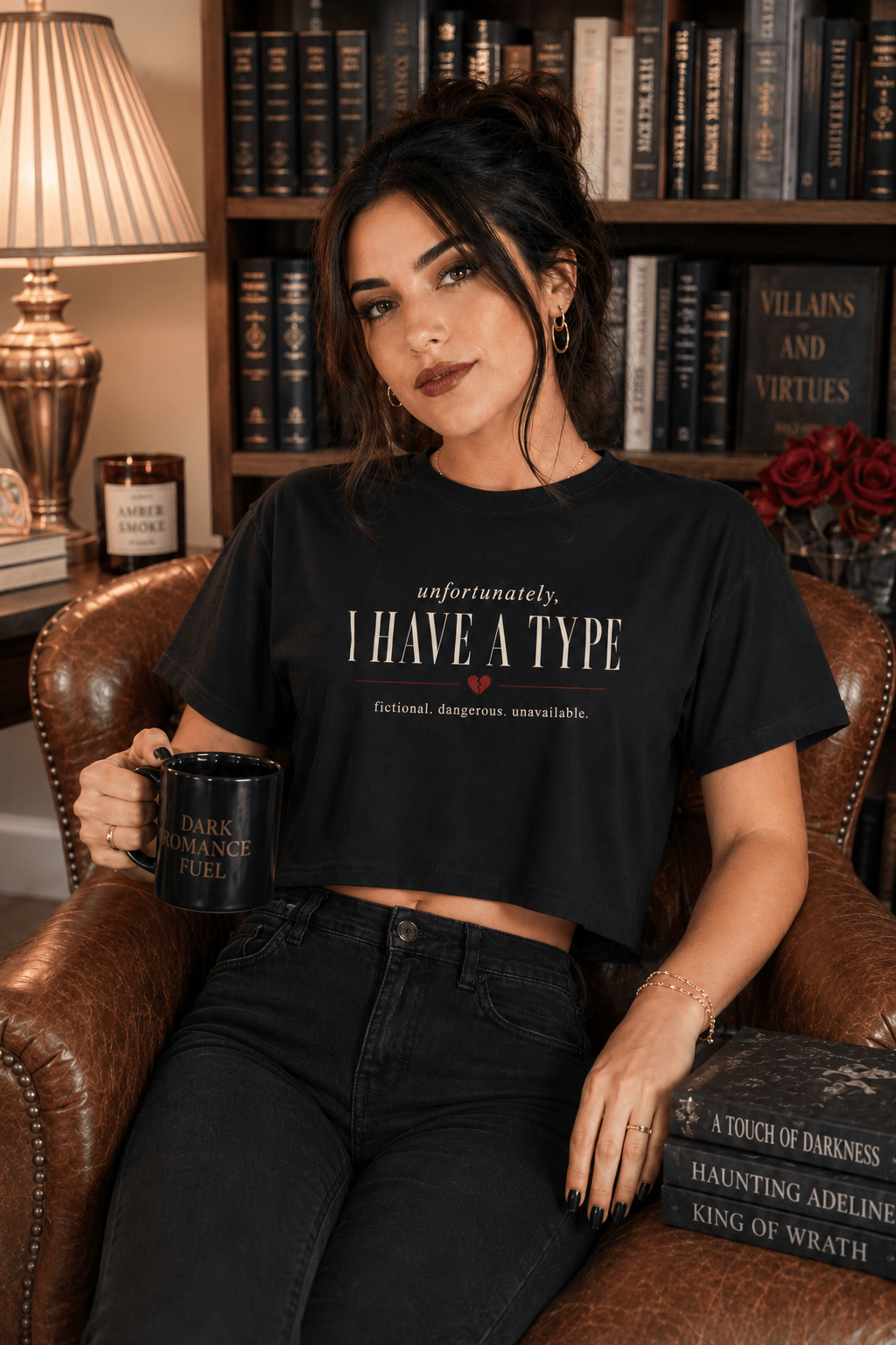 Unfortunately, I Have a Type Crop Top - T - SHIRT - TheSpinedLife