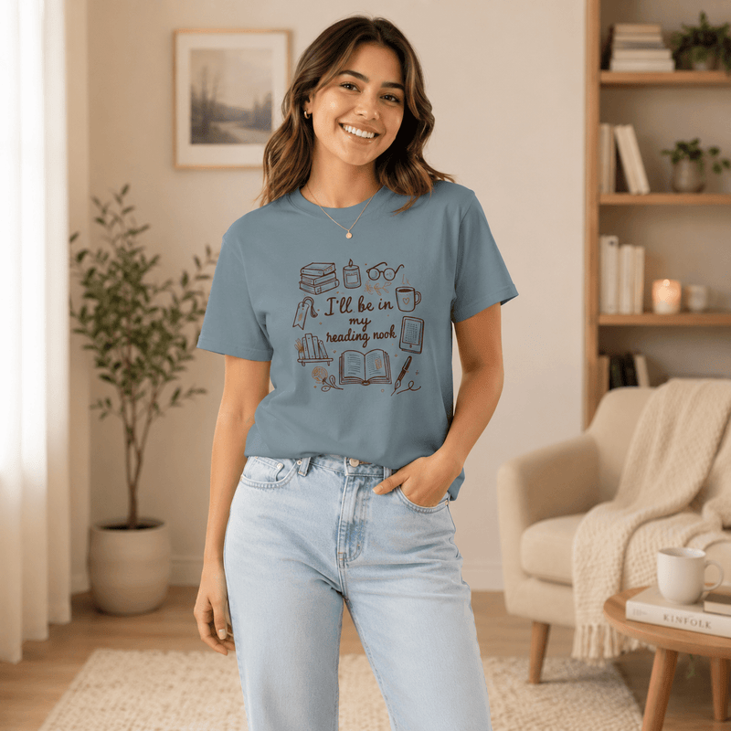 I'll Be In My Reading Nook | Bookish Graphic Tee - T - SHIRT - TheSpinedLife