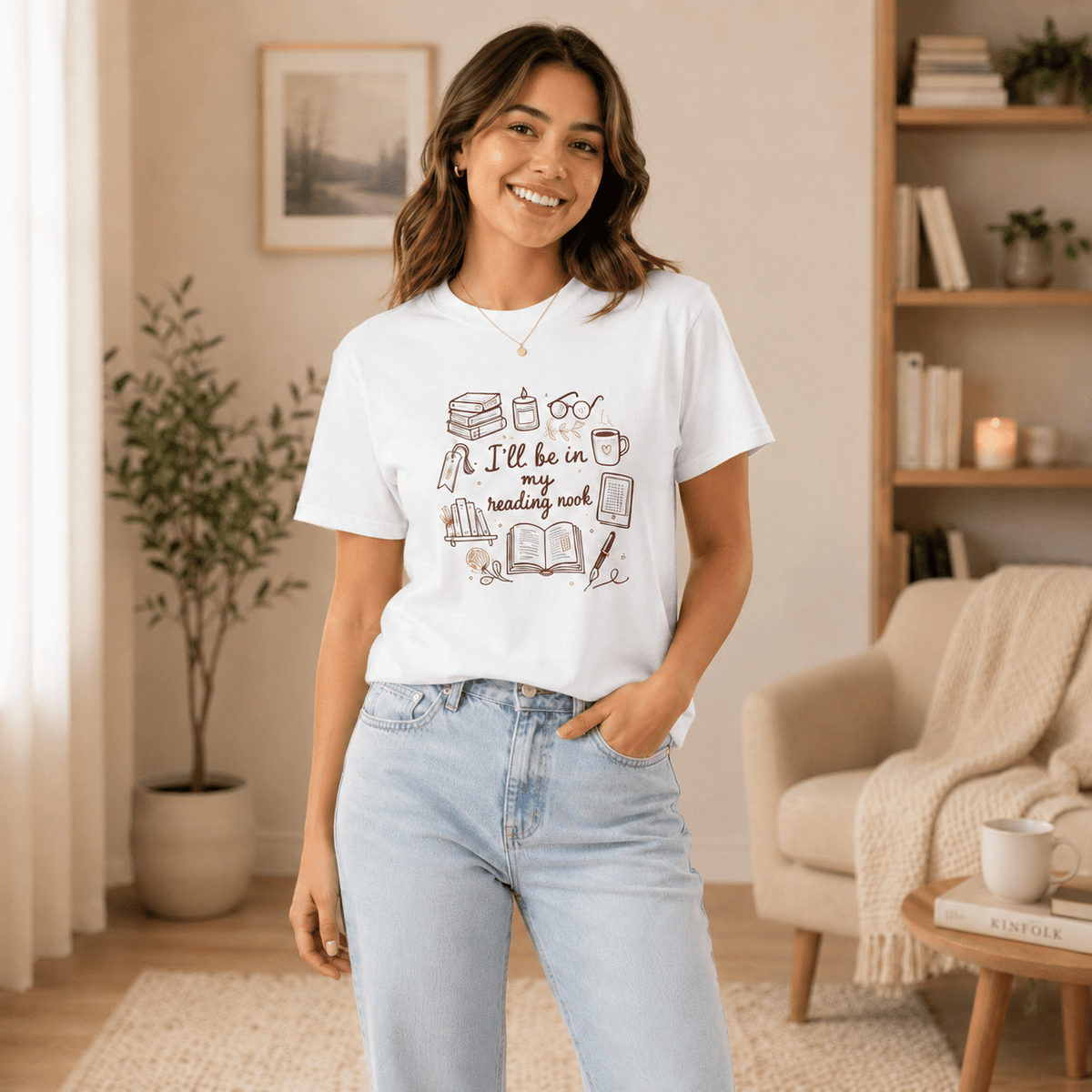 I'll Be In My Reading Nook | Bookish Graphic Tee - T - SHIRT - TheSpinedLife