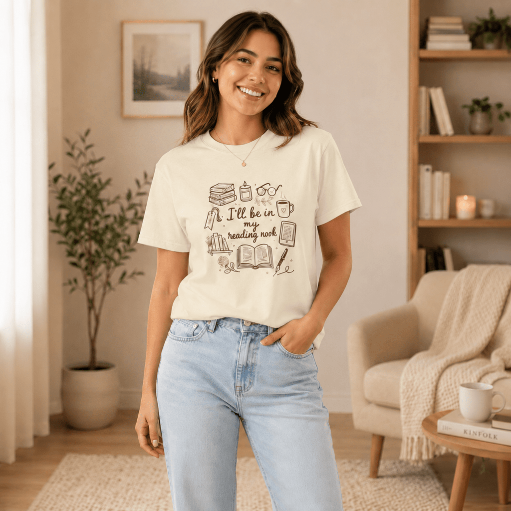 I'll Be In My Reading Nook | Bookish Graphic Tee - T - SHIRT - TheSpinedLife