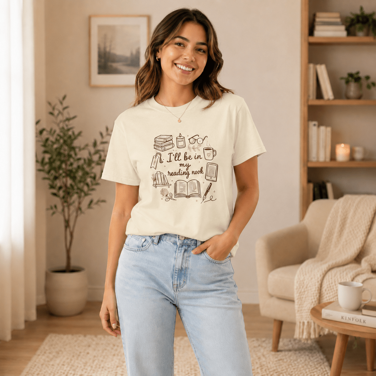 I'll Be In My Reading Nook | Bookish Graphic Tee - T - SHIRT - TheSpinedLife