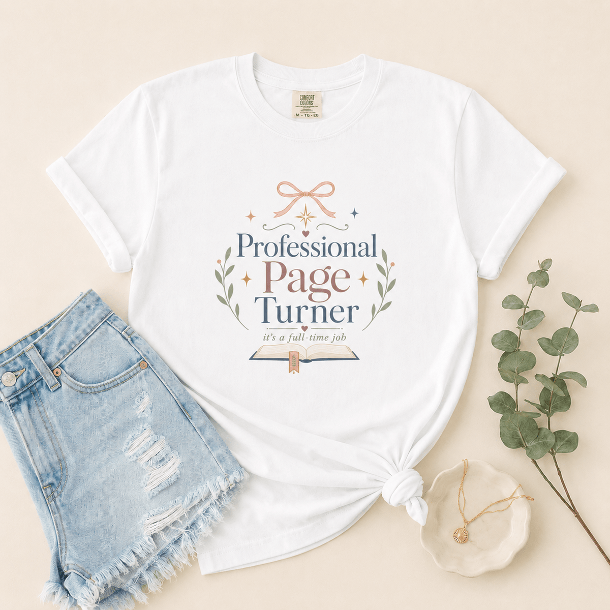 Professional Page Turner Graphic Tee - T - SHIRT - TheSpinedLife