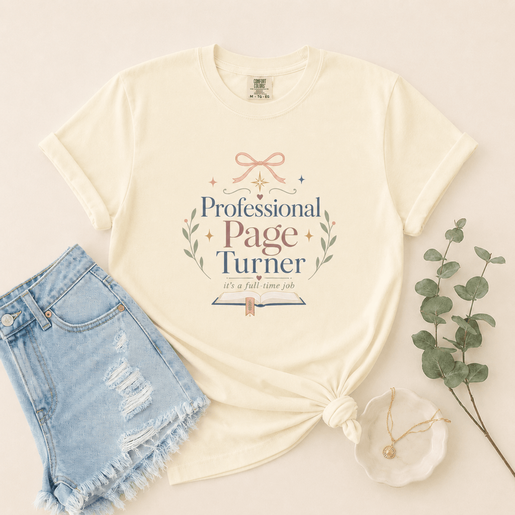 Professional Page Turner Graphic Tee - T - SHIRT - TheSpinedLife