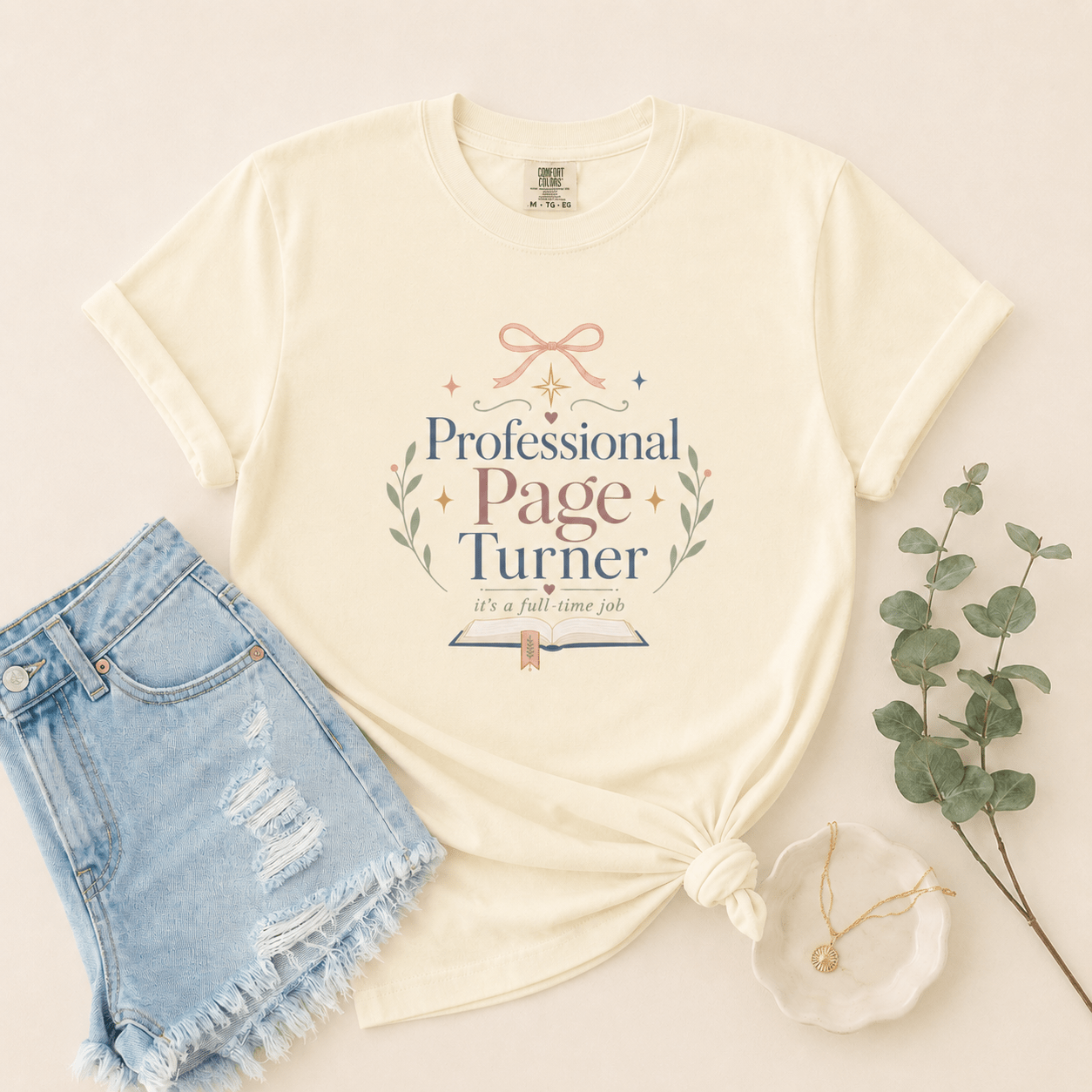 Professional Page Turner Graphic Tee - T - SHIRT - TheSpinedLife
