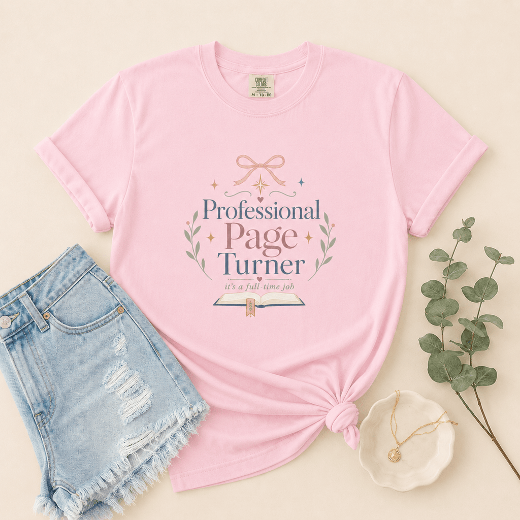 Professional Page Turner Graphic Tee - T - SHIRT - TheSpinedLife