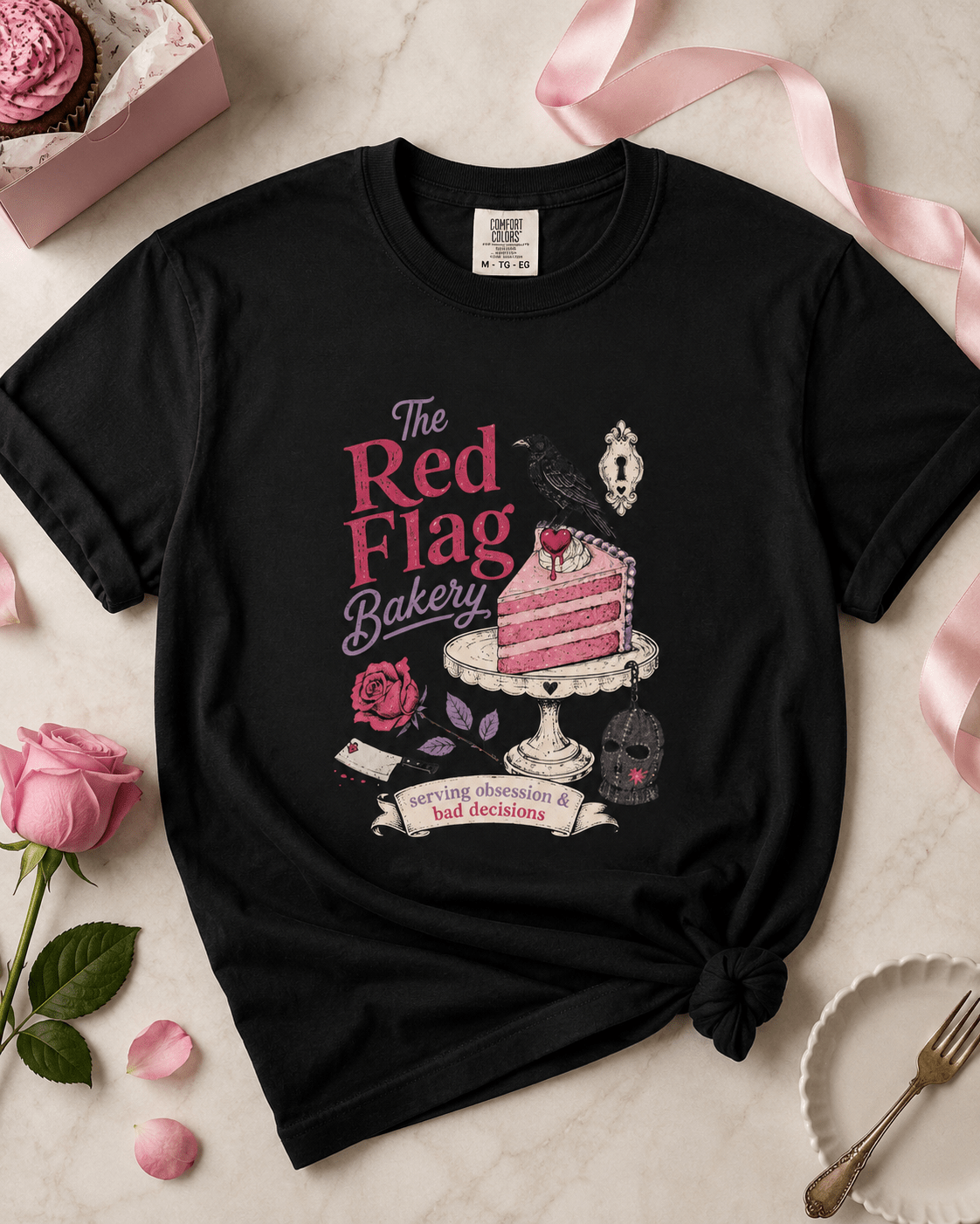 The Red Flag Bakery Graphic Tee - T - SHIRT - TheSpinedLife