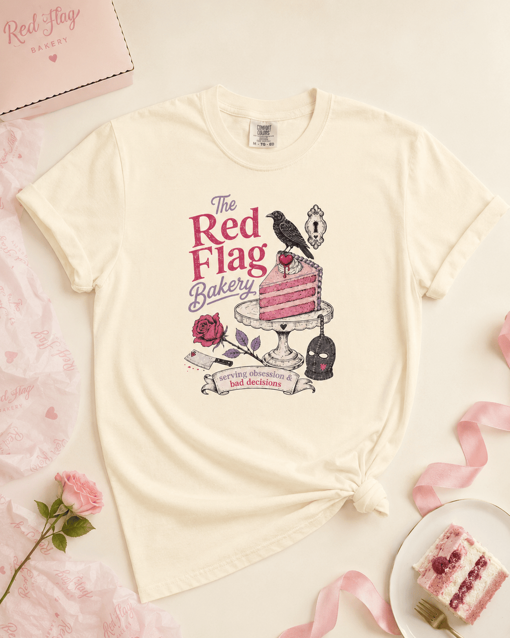 The Red Flag Bakery Graphic Tee - T - SHIRT - TheSpinedLife