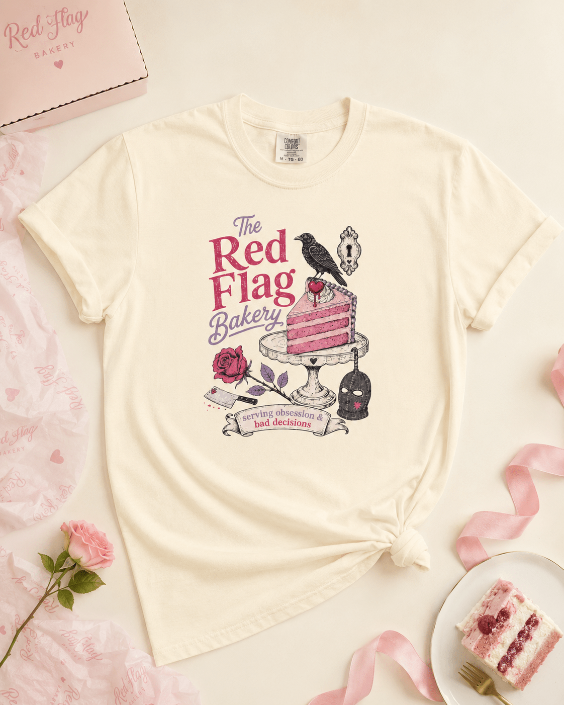 The Red Flag Bakery Graphic Tee - T - SHIRT - TheSpinedLife