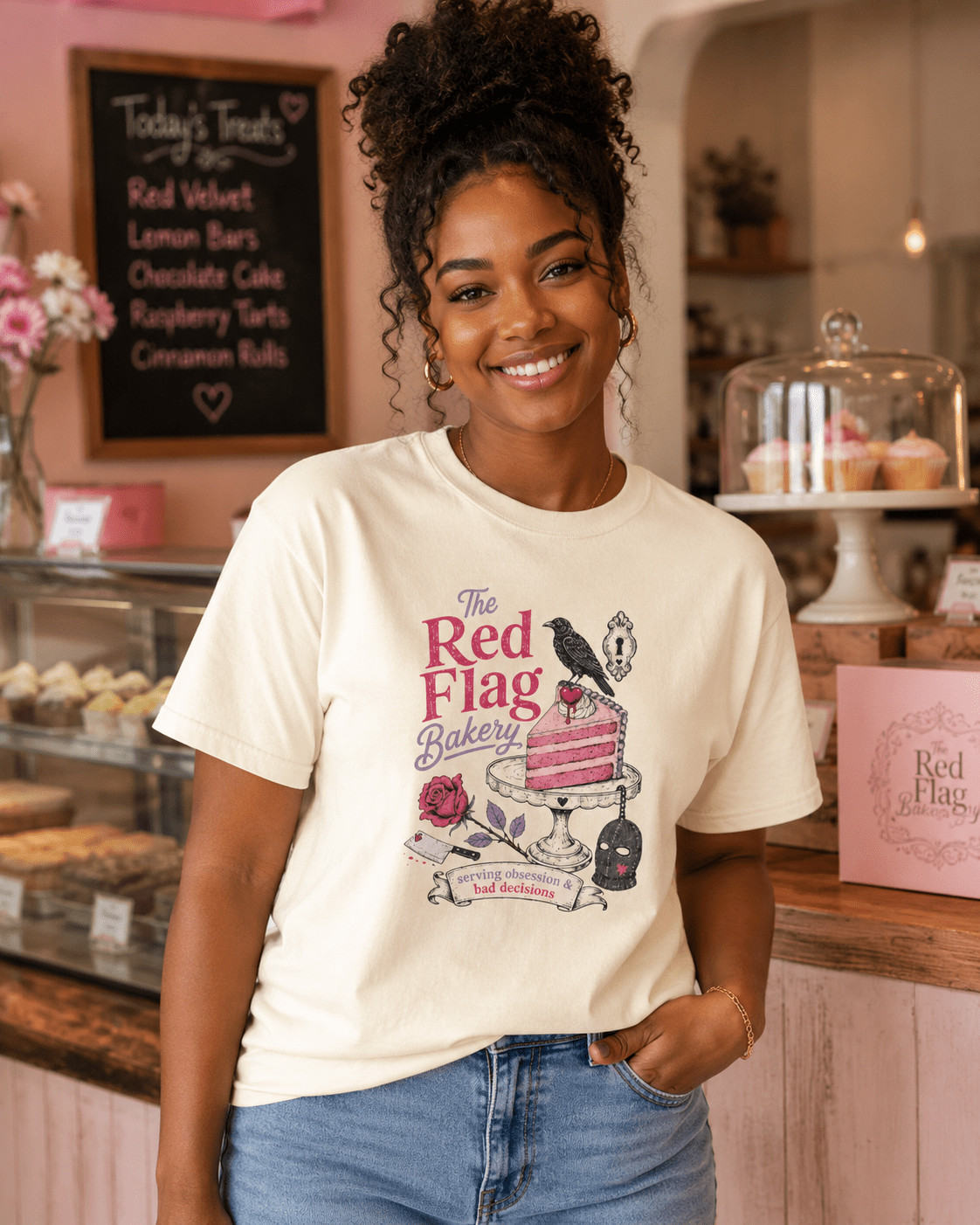 The Red Flag Bakery Graphic Tee - T - SHIRT - TheSpinedLife