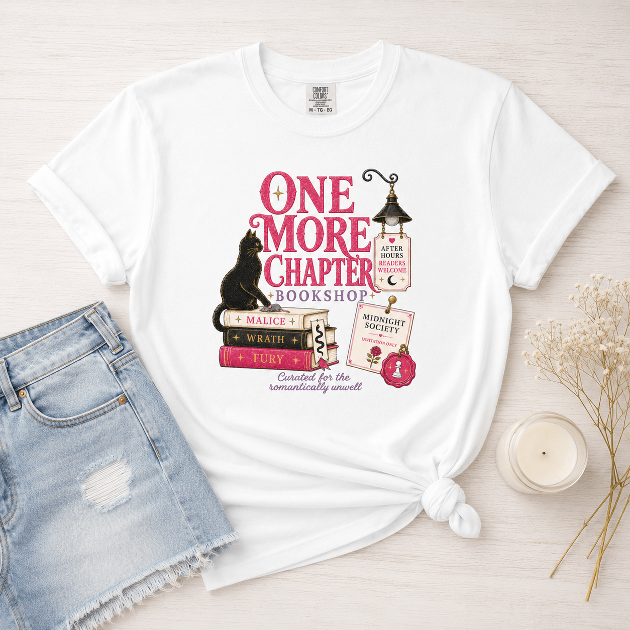 One More Chapter Bookshop Graphic Tee - T - SHIRT - TheSpinedLife