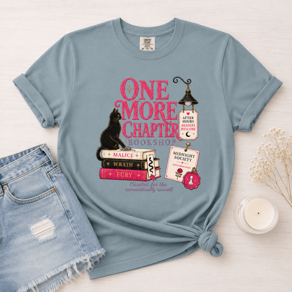 One More Chapter Bookshop Graphic Tee - T - SHIRT - TheSpinedLife