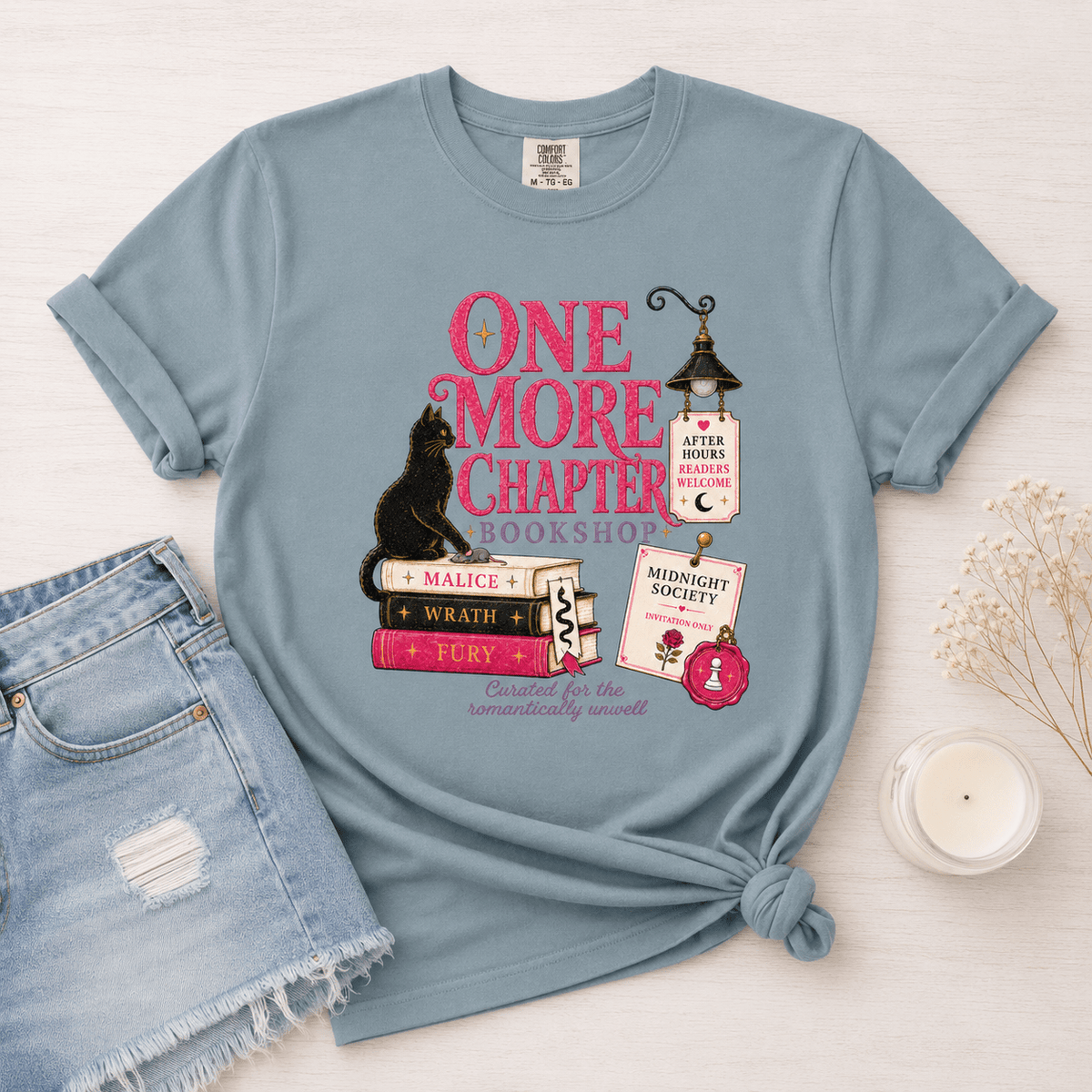 One More Chapter Bookshop Graphic Tee - T - SHIRT - TheSpinedLife