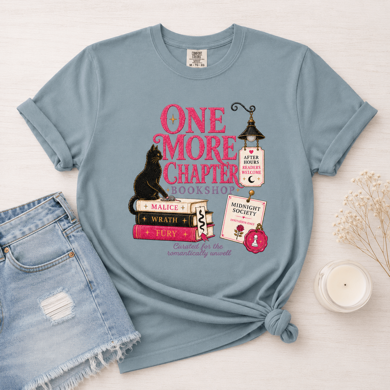 One More Chapter Bookshop Graphic Tee - T - SHIRT - TheSpinedLife