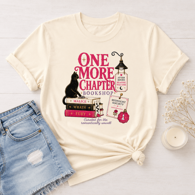 One More Chapter Bookshop Graphic Tee - T - SHIRT - TheSpinedLife