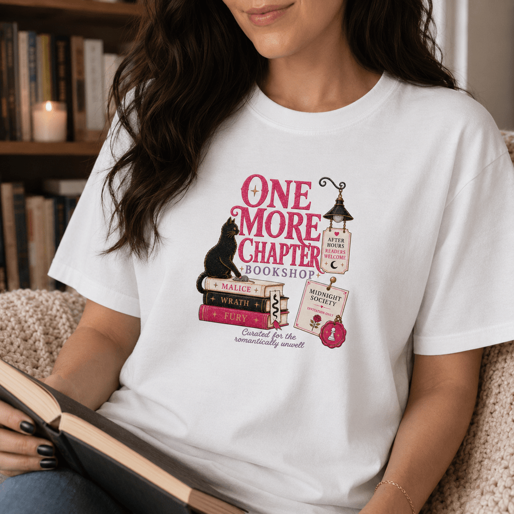 One More Chapter Bookshop Graphic Tee - T - SHIRT - TheSpinedLife