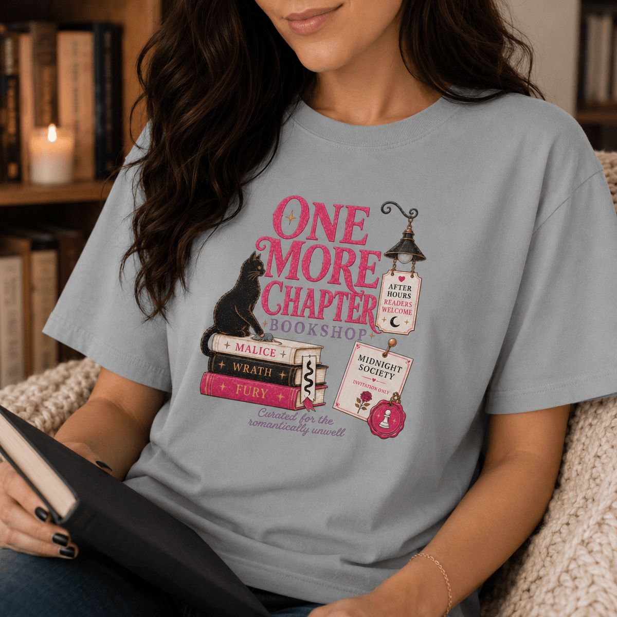 One More Chapter Bookshop Graphic Tee - T - SHIRT - TheSpinedLife