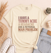 Tummy Ache Headache Fictional Man Problem Tee - T-SHIRT - TheSpinedLife