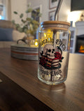 Morally Grey Book Club 16 oz Can - Shaped Glass with Bamboo Lid and Straw - DRINKWARE - TheSpinedLife