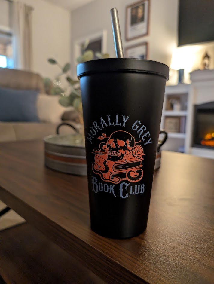 Morally Grey Matte Noir Tumbler - DRINKWARE - TheSpinedLife