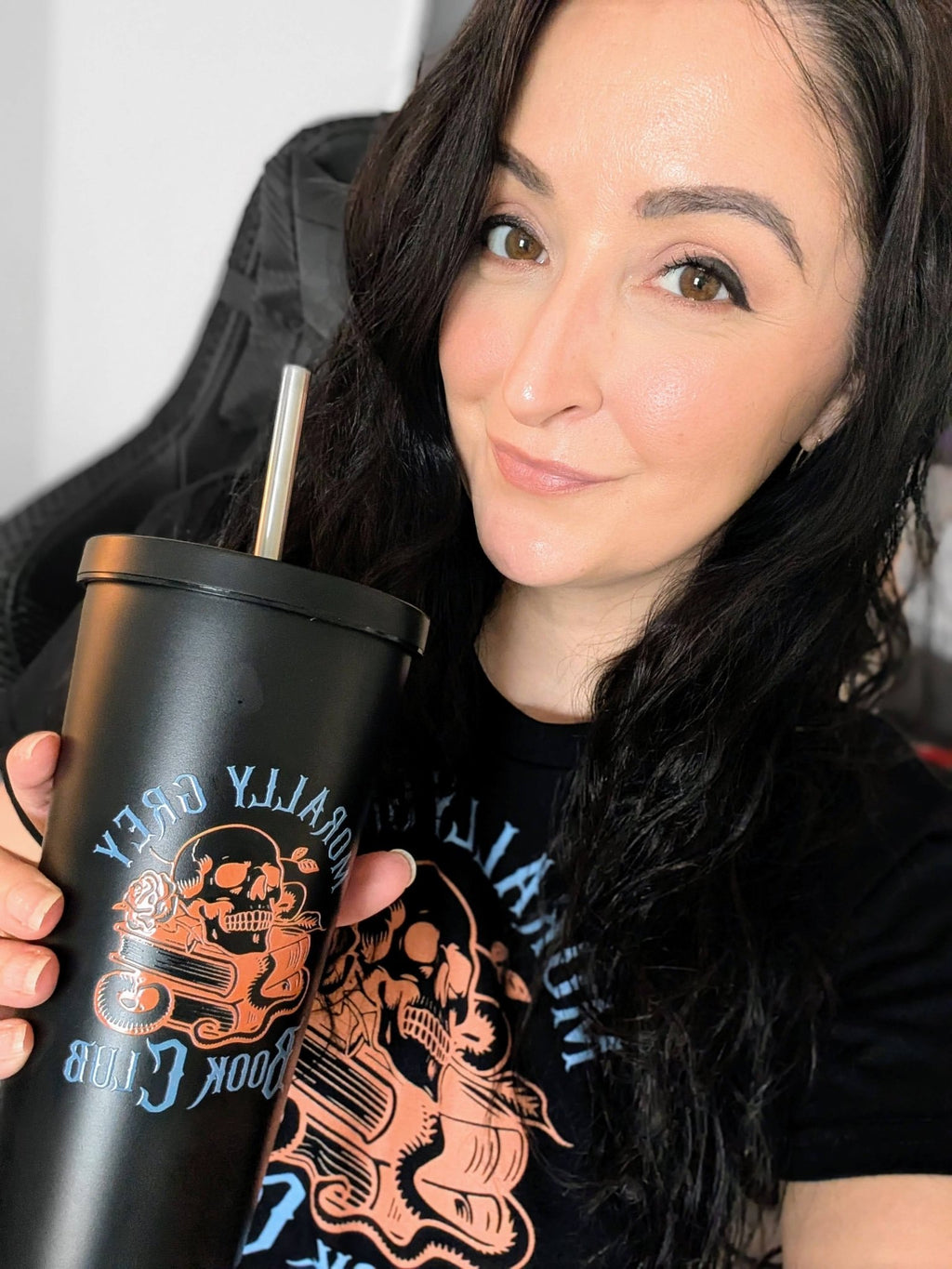 Morally Grey Matte Noir Tumbler - DRINKWARE - TheSpinedLife