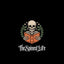 Logo with a skull reading a book, surrounded by leaves, on a black background with 'The Spined Life' text.