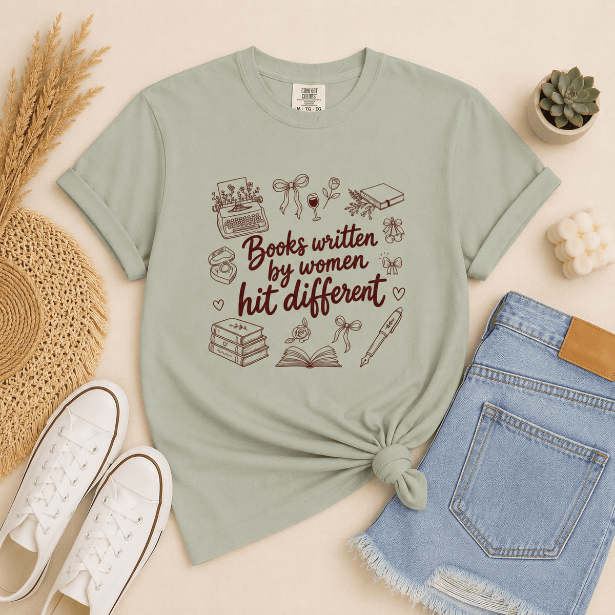 Books Written by Women Hit Different Tee - T-SHIRT - TheSpinedLife