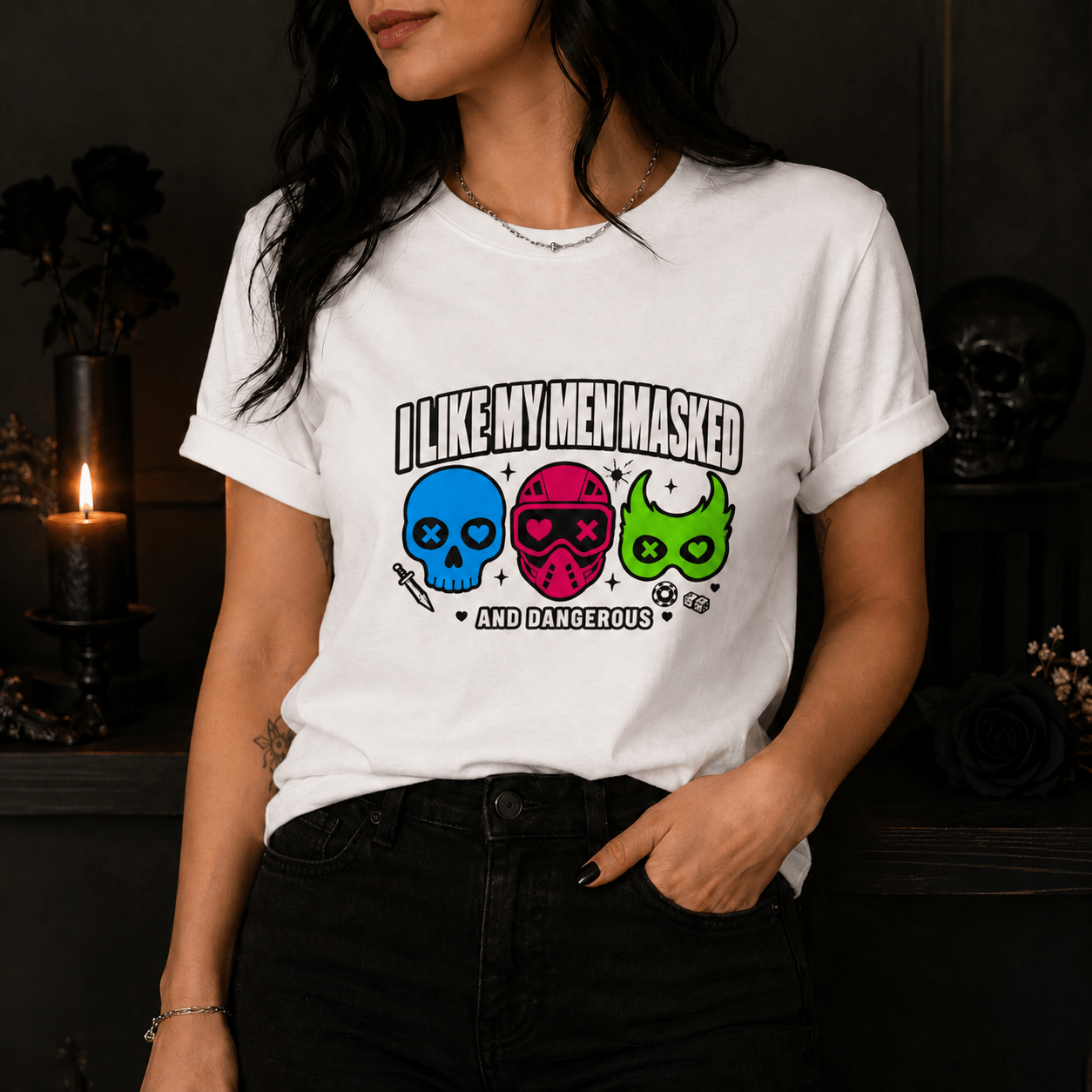 Masked Men Graphic Tee - T - SHIRT - TheSpinedLife