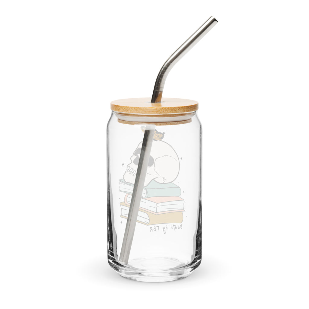 Death by TBR Glass Can Cup with Bamboo Lid & Straw - DRINKWARE - TheSpinedLife