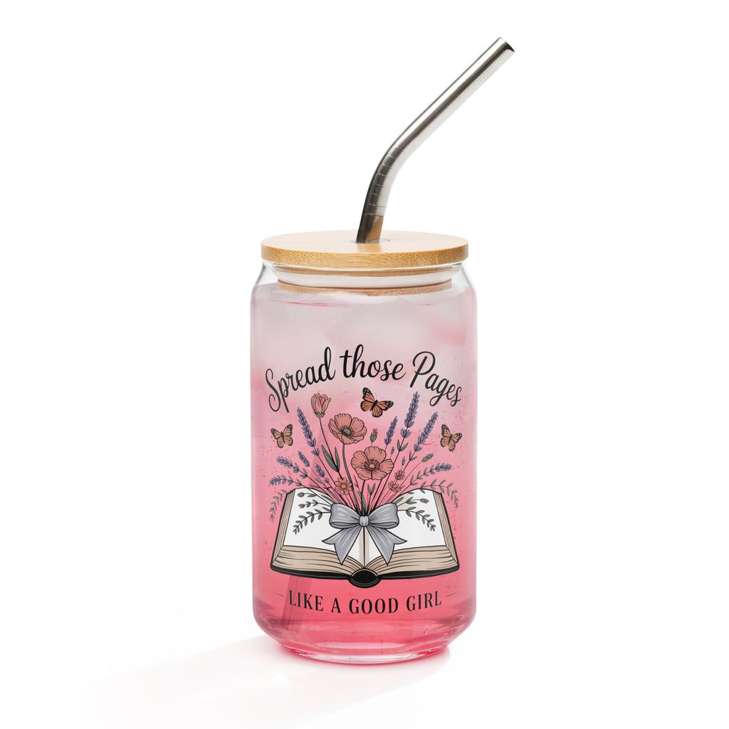 Spread Those Pages Like a Good Girl Glass Can - DRINKWARE - TheSpinedLife