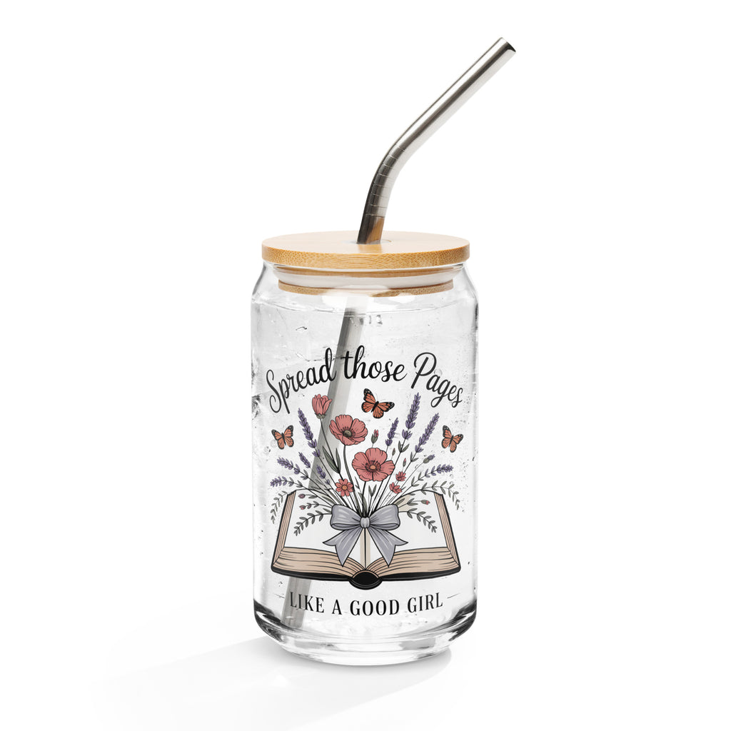 Spread Those Pages Like a Good Girl Glass Can - DRINKWARE - TheSpinedLife
