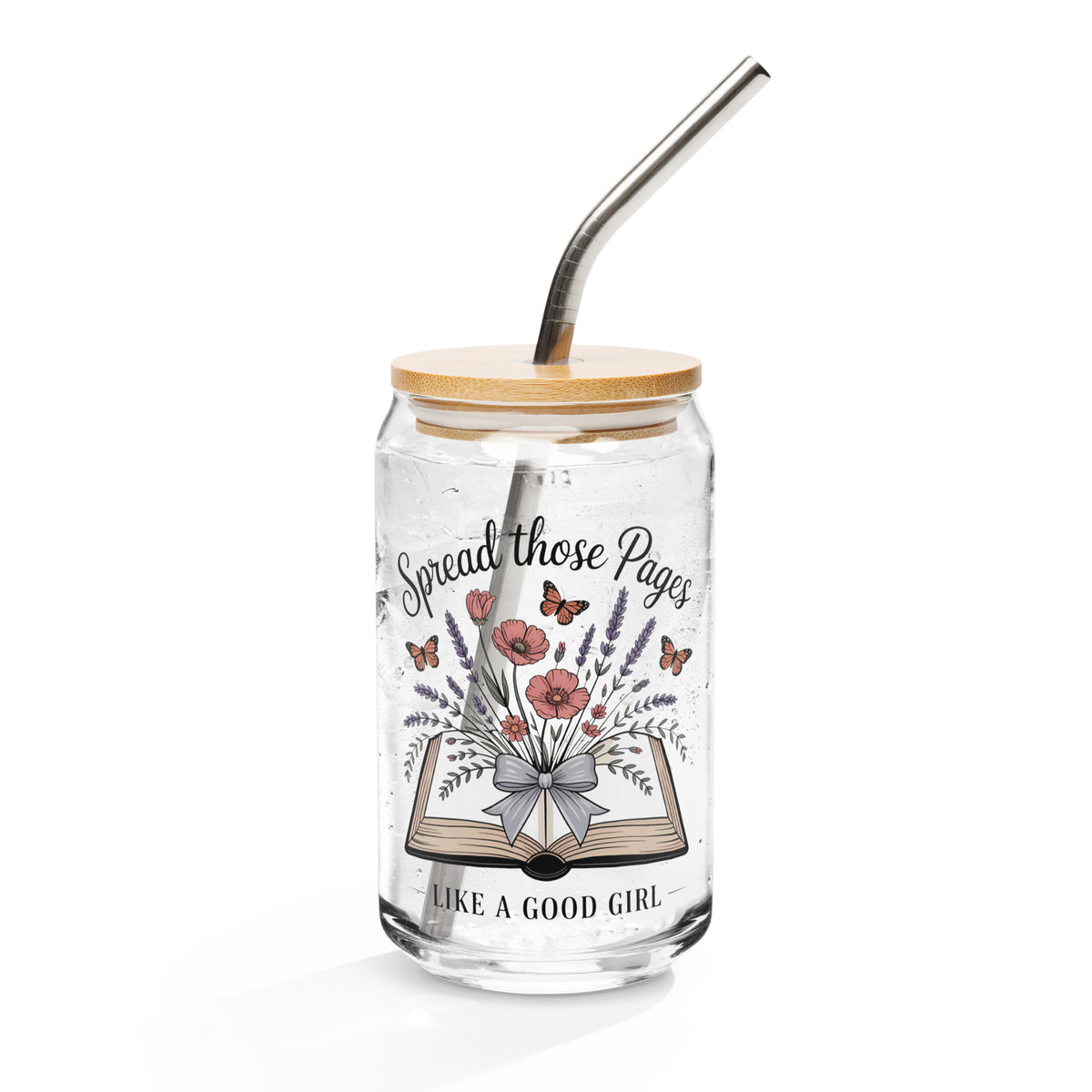 Spread Those Pages Like a Good Girl Glass Can - DRINKWARE - TheSpinedLife