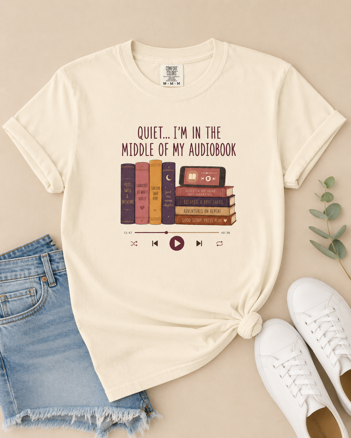 Quiet... I'm in the Middle of My Audiobook Tee