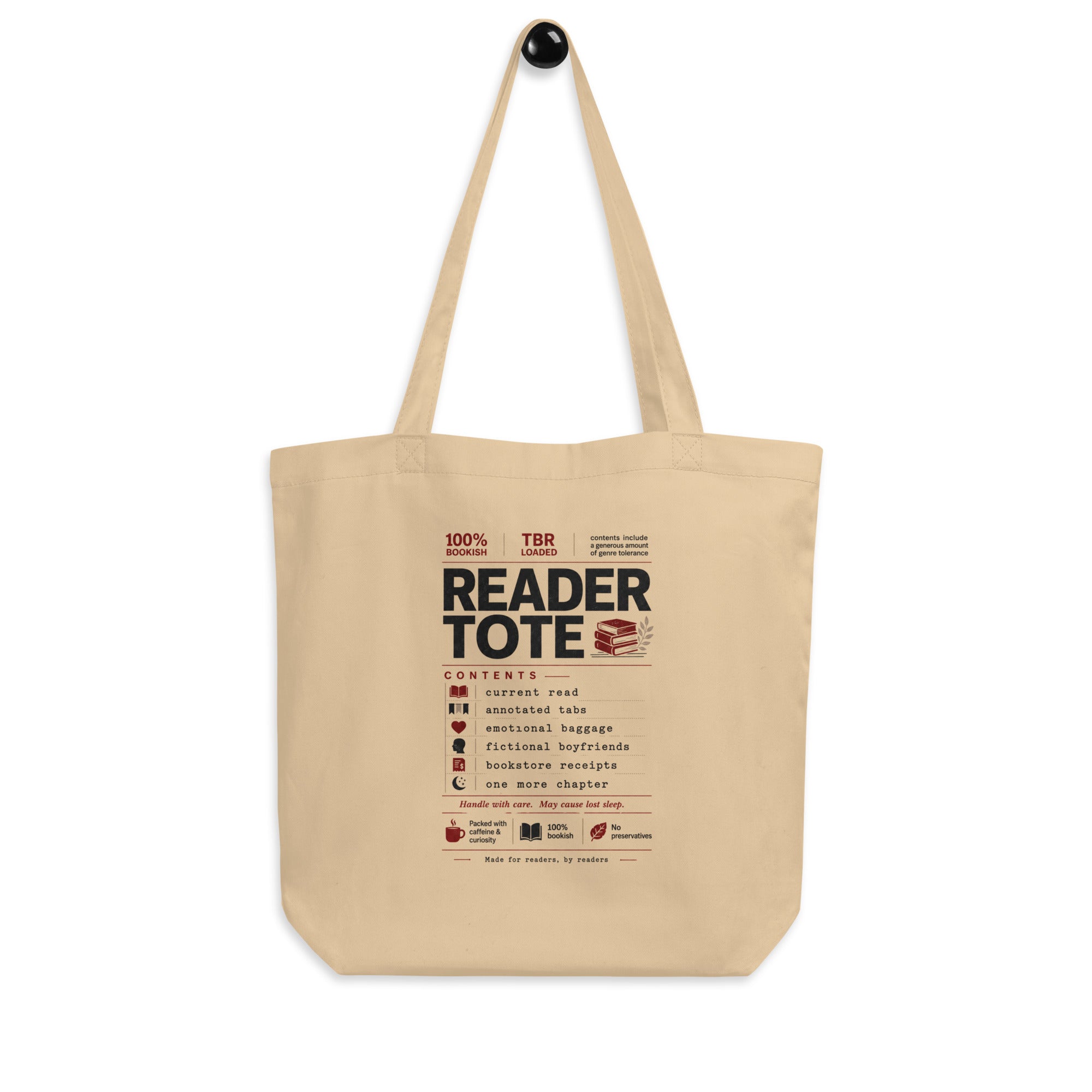 Reader Tote, Packed with Emotional Baggage - Tote Bag - TheSpinedLife