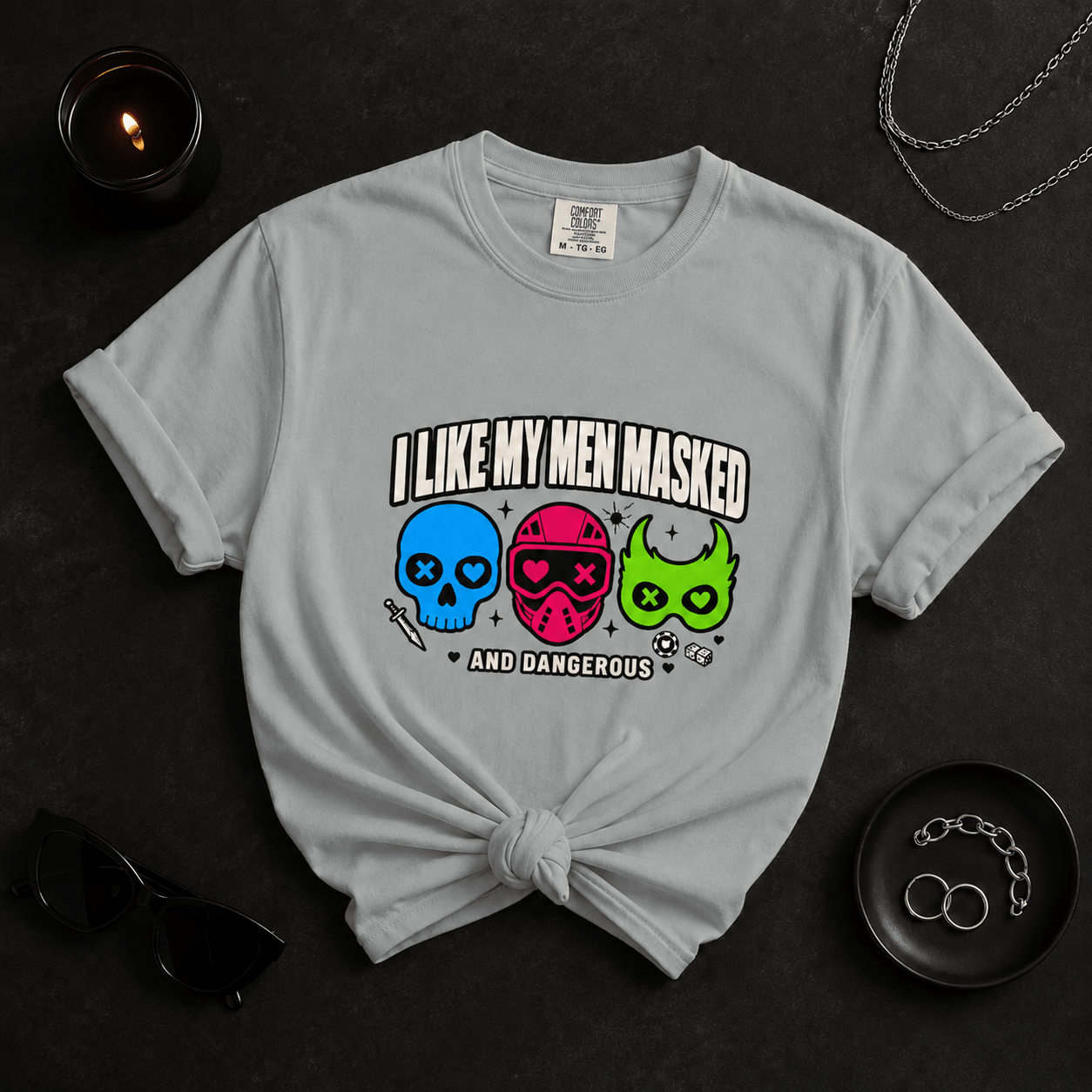 Masked Men Graphic Tee - T - SHIRT - TheSpinedLife