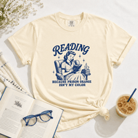 Reading Because Prison Orange Isn't My Color Graphic Tee - T - SHIRT - TheSpinedLife