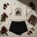 Forbidden Chapters Vintage Crop - T - SHIRT - TheSpinedLife