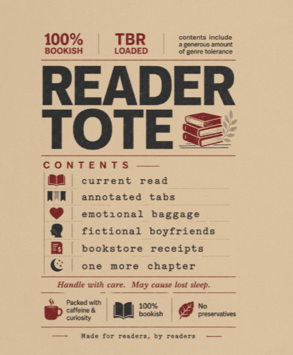 Reader Tote, Packed with Emotional Baggage - Tote Bag - TheSpinedLife