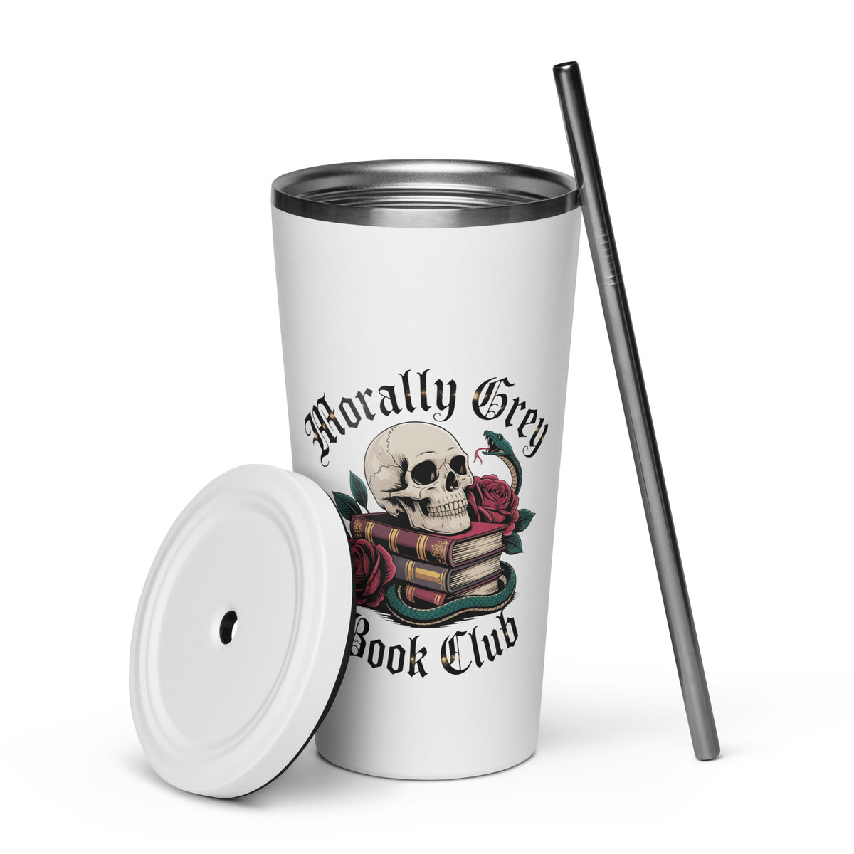 Morally Grey Book Club Tumbler - DRINKWARE - TheSpinedLife